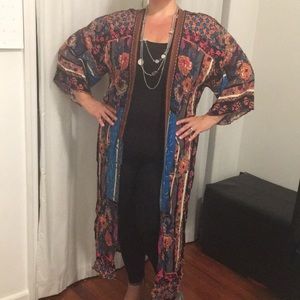 Vibrantly Colored Boho Duster